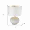 Homeroots 22 x 15 x 15 in. Trend Home 1-Light Polished Nickel Table Lamp 399160